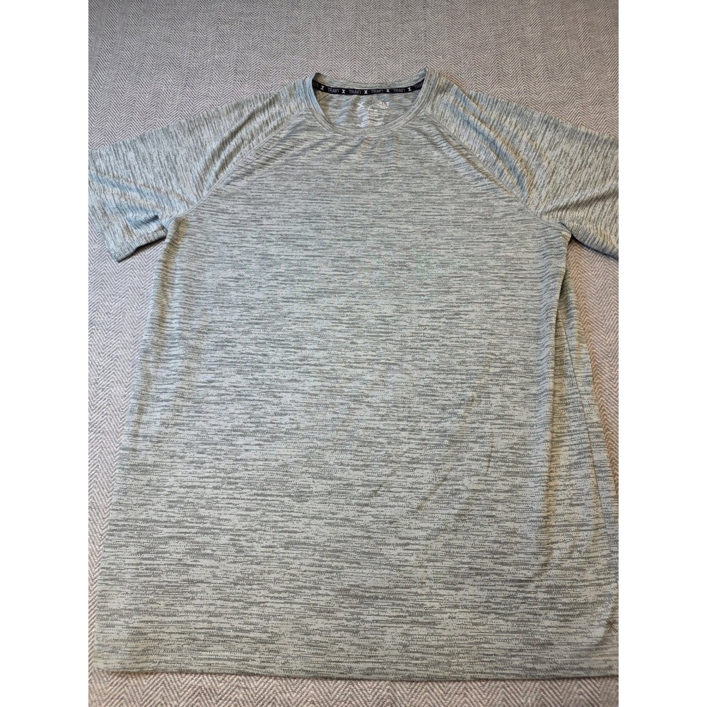 Xersion Everair Training T-Shirt Men's XLT Gray Space Dye Short Sleeve Crew Neck